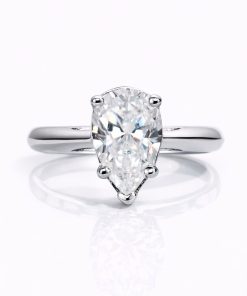 NARDO Solitaire Pear 2.00 ct – Oro Blanco 18k
