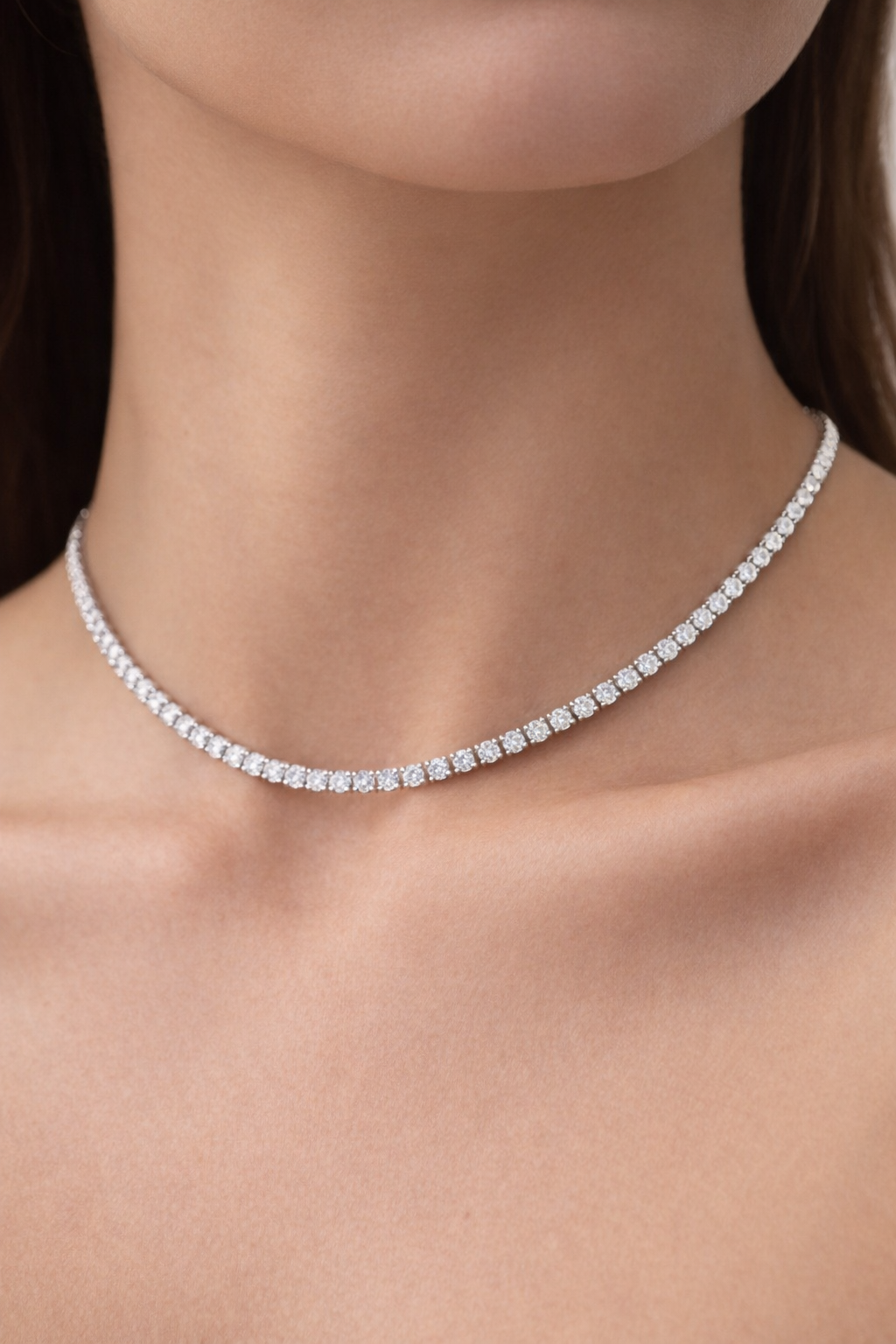 GARGANTILLA DE TENNIS 3MM | DIAMANTES NATURALES 10 CTW